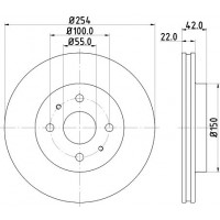 8DD 355 116-541 HELLA PAGID Гальмівний диск