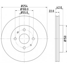 8DD 355 116-541 HELLA Гальмівний диск