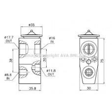 OL1746 AVA QUALITY COOLING Розширювальний клапан кондиціонера