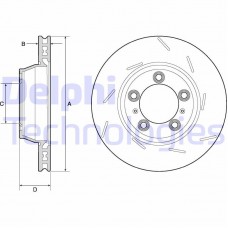 BG9165C DELPHI Гальмівний диск