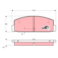 GDB1027 TRW Комплект гальмівних колодок дисковий гальм