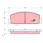 GDB1027 TRW Комплект гальмівних колодок дисковий гальм