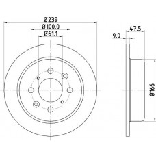 8DD 355 104-951 HELLA Гальмівний диск