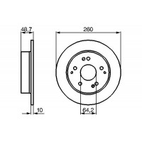 0 986 479 225 BOSCH Гальмівний диск