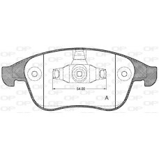 BPA1350.00 OPEN PARTS Комплект гальмівних колодок дисковий гальм