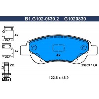 B1.G102-0830.2 GALFER Комплект гальмівних колодок дисковий гальм