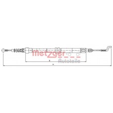 10.7393 METZGER Тросик, cтояночный тормоз