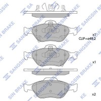 SP1631 Hi-Q Комплект гальмівних колодок дисковий гальм