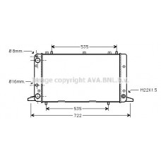 AIA2053 AVA QUALITY COOLING Радіатор охолодження двигуна