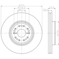 MDC1882 MINTEX Гальмівний диск