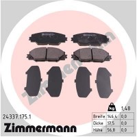 24337.175.1 ZIMMERMANN КомплеК т гальмівних колодок, дискове гальмо