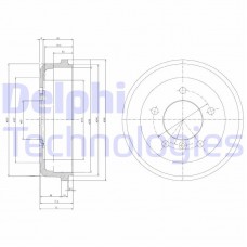 BF168 DELPHI Гальмівний барабан