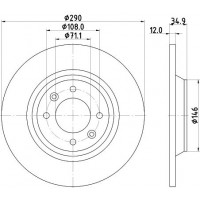 8DD 355 117-291 HELLA PAGID Гальмівний диск