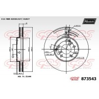 873543 MAXTECH Гальмівний диск