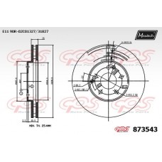 873543 MAXTECH Гальмівний диск