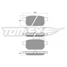 TX 18-14 TOMEX Brakes Комплект гальмівних колодок дисковий гальм