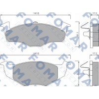 FO 643081 FOMAR Friction Комплект гальмівних колодок дисковий гальм