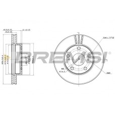 CD6780V BREMSI Гальмівний диск