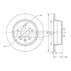 TX 70-62 TOMEX Brakes Гальмівний диск