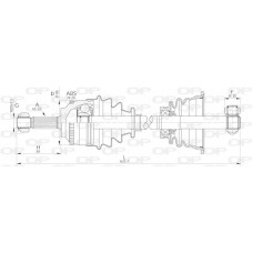 DRS6066.00 OPEN PARTS Привідний вал