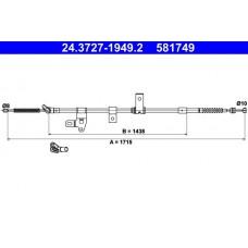 24.3727-1949.2 ATE Тросик, cтояночный тормоз
