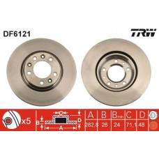 DF6121 TRW Гальмівний диск