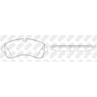 PN0036W NiBK Комплект гальмівних колодок дисковий гальм