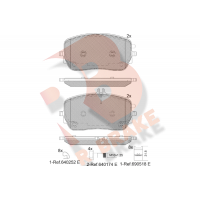 RB2365 R BRAKE Комплект гальмівних колодок дисковий гальм