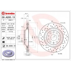 09.A200.1X BREMBO Гальмівний диск