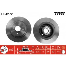 DF4272 TRW Гальмівний диск