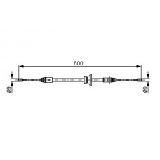 1 987 482 146 BOSCH Тросик, cтояночный тормоз