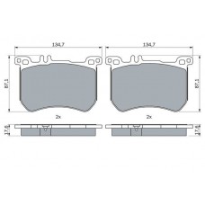 0 986 494 985 BOSCH Комплект гальмівних колодок дисковий гальм