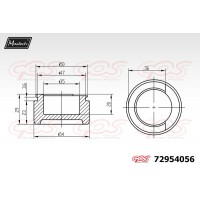 72954056 MAXTECH Поршень корпус скоби гальма