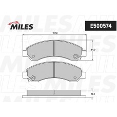 E500574 MILES Комплект гальмівних колодок дисковий гальм