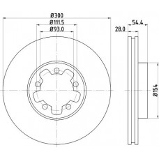 8DD 355 113-281 HELLA Гальмівний диск