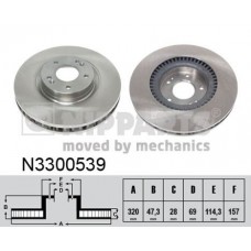 N3300539 NIPPARTS Гальмівний диск