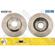 6049745 GIRLING Гальмівний диск