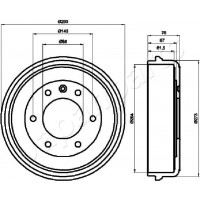 TA-0410 JAPANPARTS Гальмівний барабан