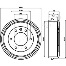 TA-0410 JAPANPARTS Гальмівний барабан