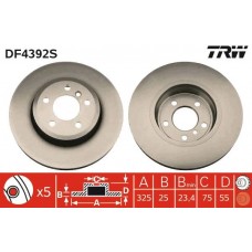 DF4392S TRW Гальмівний диск