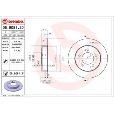 08.9081.20 BREMBO Гальмівний диск