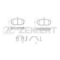 BS-1076 ZEKKERT Комплект гальмівних колодок дисковий гальм