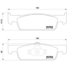 P 68 059 BREMBO Комплект гальмівних колодок дисковий гальм