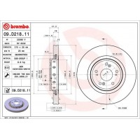 09.D218.11 BREMBO Гальмівний диск