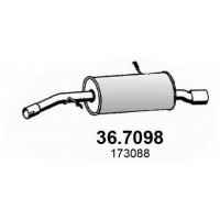36.7098 ASSO Глушник вихлопних газів кінцевий