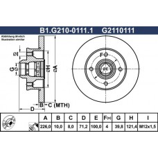 B1.G210-0111.1 GALFER Гальмівний диск