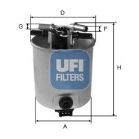 55.393.00 UFI Паливний фільтр