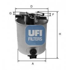 55.393.00 UFI Паливний фільтр