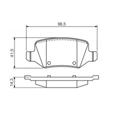 0 986 494 569 BOSCH Комплект гальмівних колодок дисковий гальм