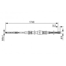 1 987 477 046 BOSCH Тросик, cтояночный тормоз